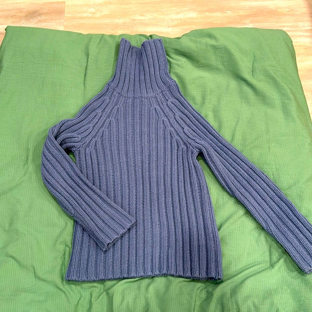 Periwinkle Cable Turtleneck Sweater